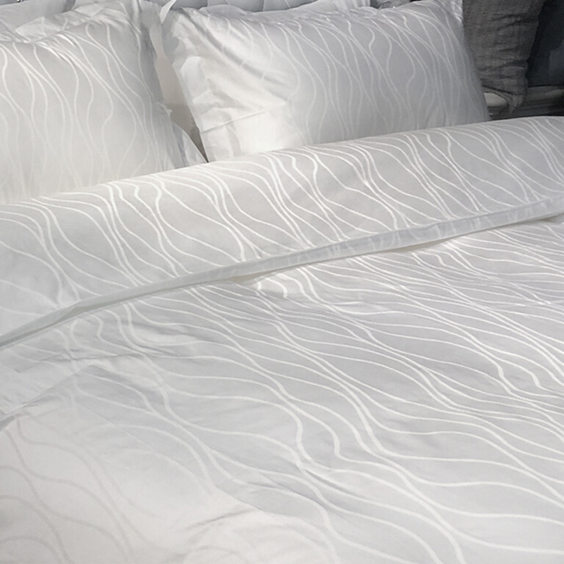 Kapas tulen satin jacquard air gelombang tempat tidur tekstil hotel