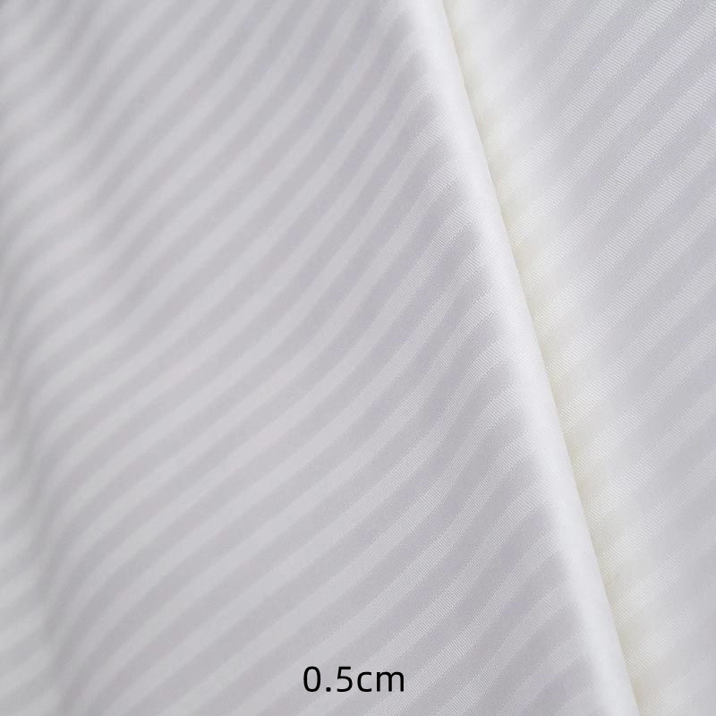 CVC Polycotton White T250 Hotel Stripe Bedding Fabric