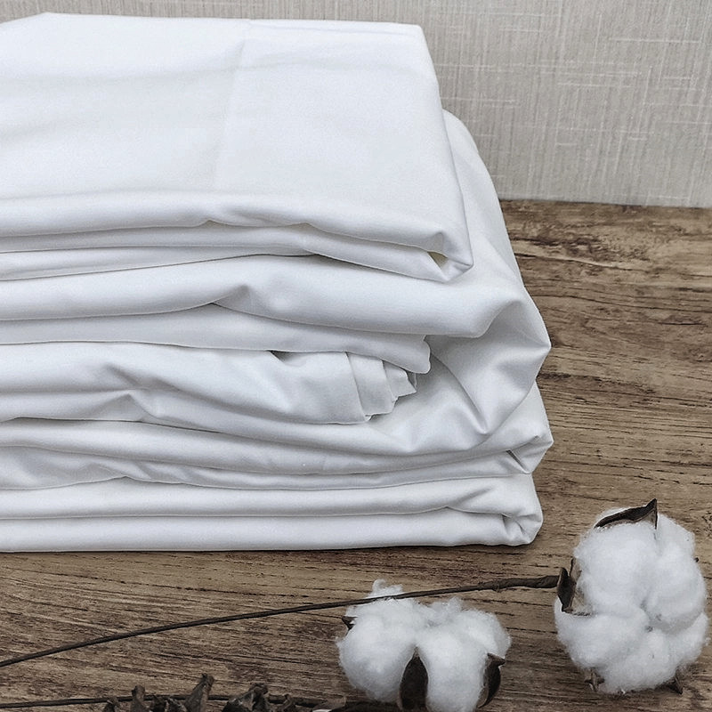 Kapas tulen Pure White T250 sateen Plain Hotel Bawah