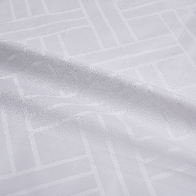Kain Lembaran Hotel Jacquard Woven Jacquard Pure White